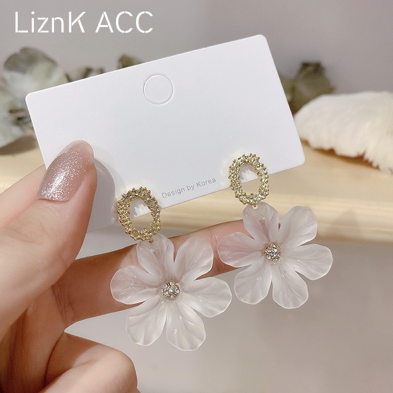 Bông Tai Mạ Bạc 925 Hình Hoa Phong Cách Hàn Quốc Mới 2022