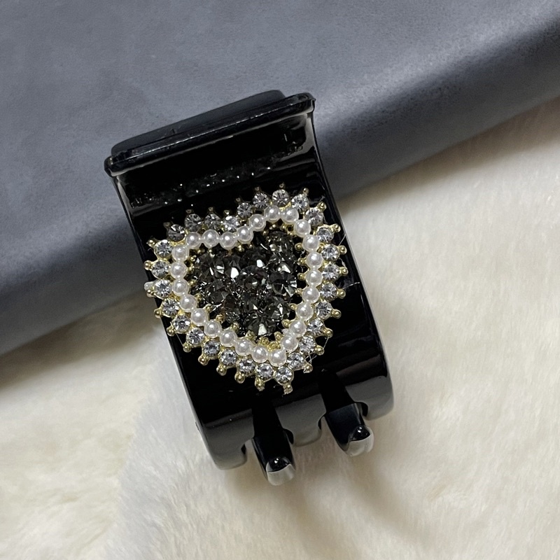 Kẹp Cặp Tóc Càng Cua Hàn Quốc Đính Đá Và Ngọc Hàng Cao Cấp 3 Răng 5 Răng