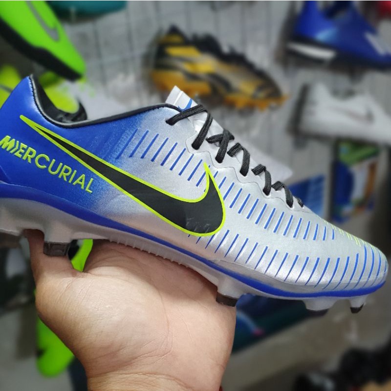 Giày bóng đá sân cỏ tự nhiên Mercurial Vapor 11 Fg bạc xanh