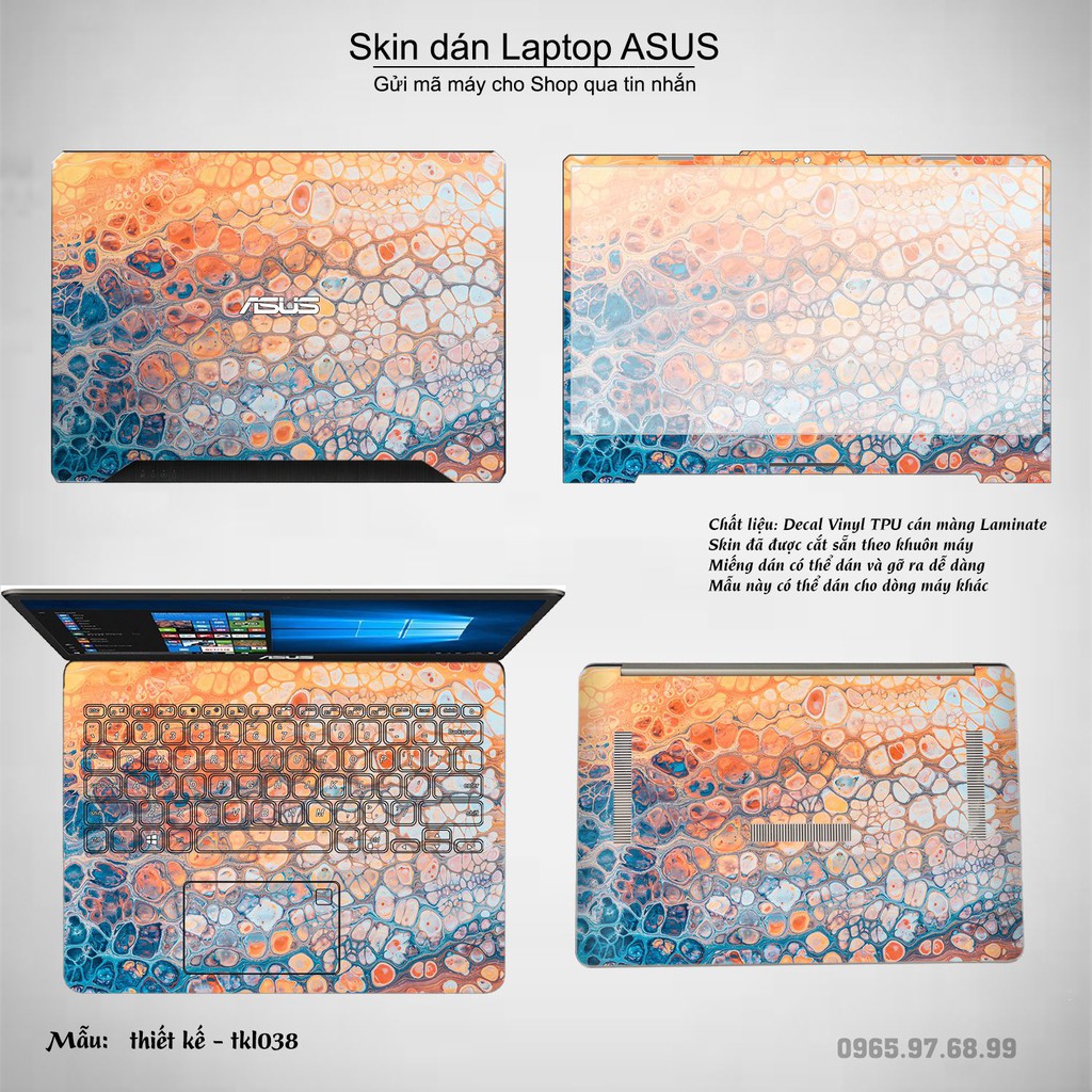 Skin dán Laptop Asus in hình thiết kế nhiều mẫu 6 (inbox mã máy cho Shop)