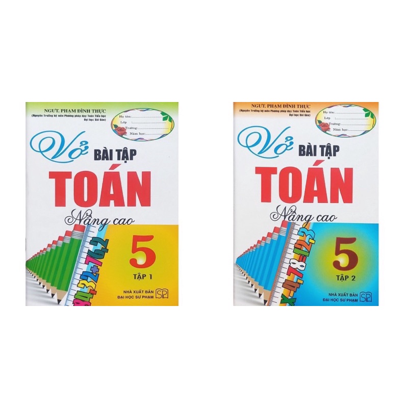 Sách - (Combo 2 tập) Vở Bài Tập Toán Nâng Cao 5