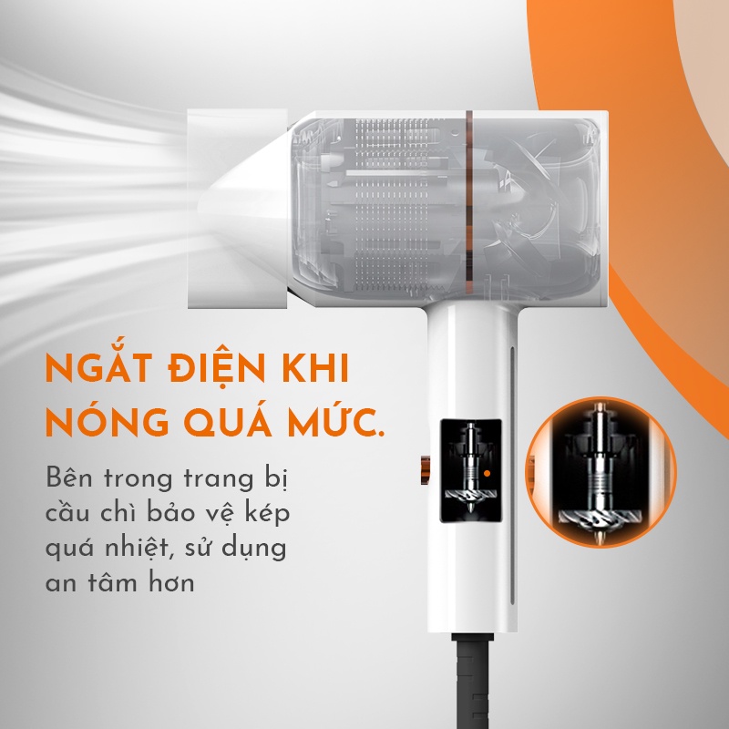 Máy sấy tóc 2 chiều GAABOR GHD-N700A gấp gọn, cao cấp - Hàng chính hãng