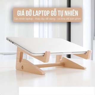 ✅Giá Đỡ Laptop Gỗ 2 Tầng Gấp Gọn Tản Nhiệt Macbook 14 inch, 15.6 inch, 17 inch Để Bàn Đa Năng Thông Minh