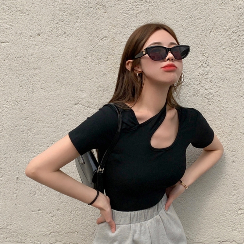 Áo Thun Lửng Tay Ngắn Thời Trang Dành Cho Nữ