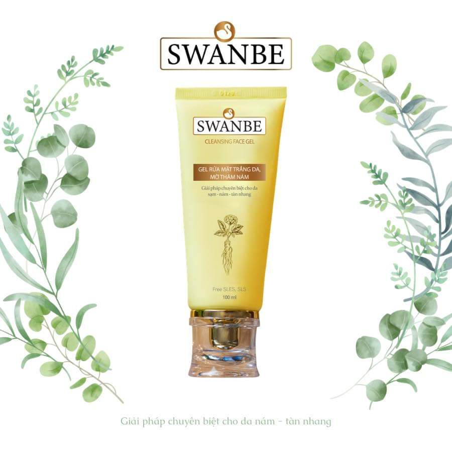 Sữa rửa mặt trắng da mờ thâm nám SWANBE