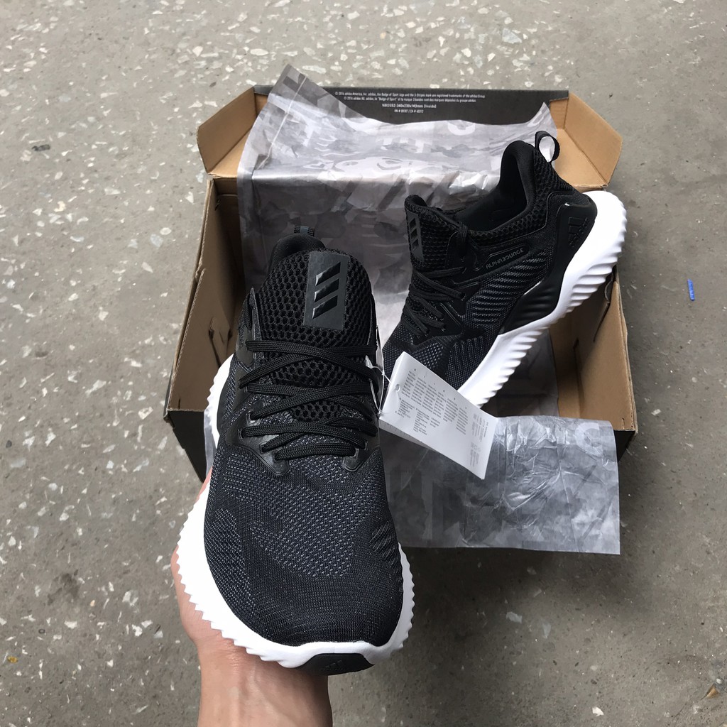 (FULLBOX, FREESHIP) giày thể thao alpha bounce đen nam nữ