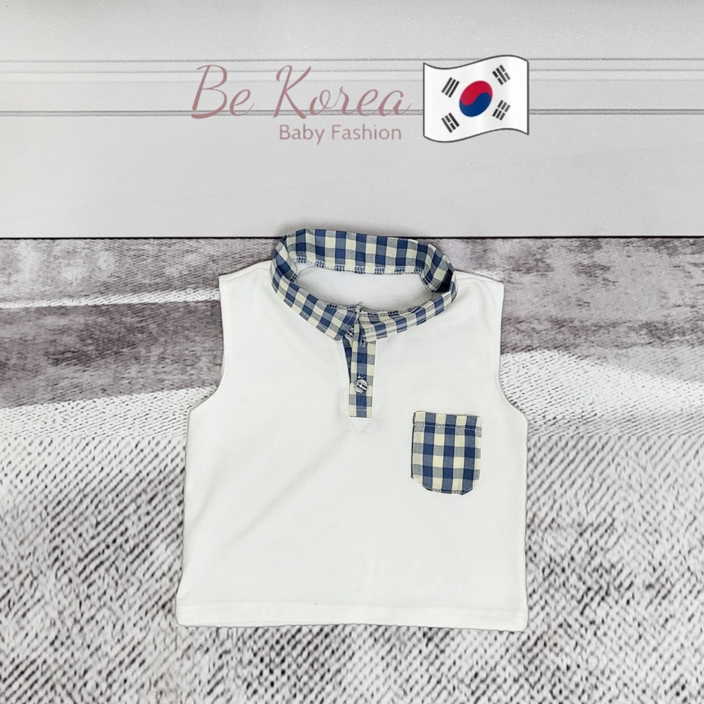 Áo Polo Sát Nách Chất Cotton Cổ Bẻ Cho Bé Trai Bé Gái Từ 6-28kg