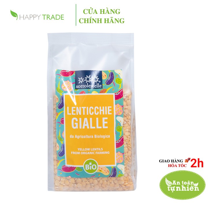 [Mã BMBAU50 giảm 7% đơn 99K] Đậu Lăng Vàng Hữu Cơ Organic Yellow Lentils Sottolestelle 500g