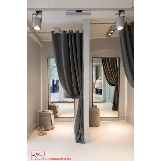 Rèm thay đồ shop quần áo