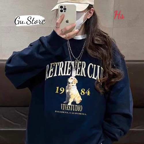 Áo Sweater nỉ tay bông, Áo Sweater in hình Dog cực chất Gu Store max000824