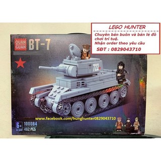 Army WWII Mô hình lắp ráp xe Tank BT - 7 của Hồng Quân Liên Xô GuanGuan 100084