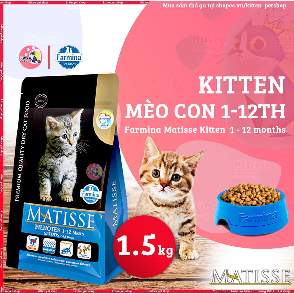 1.5kg - Hạt Kitten Matisse cho Mèo con 1 - 12 tháng tuổi - Farmina Matisse Kitten 1 - 12 months ( Kitten Pet Shop )