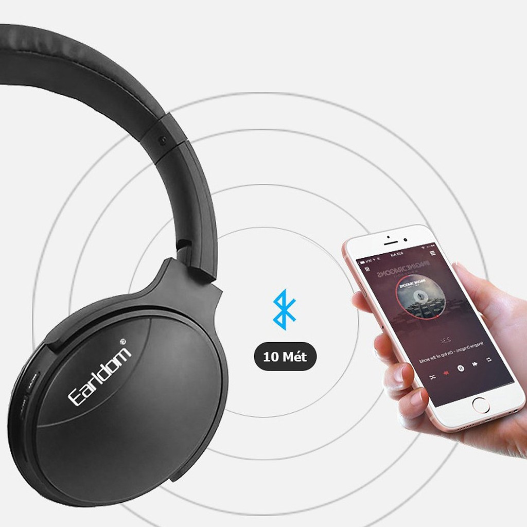 [Mã 267ELSALE hoàn 7% đơn 300K] Tai nghe Bluetooth Chụp tai Thể thao Earldom BH23