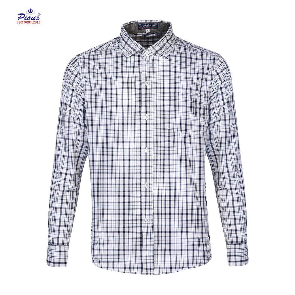 Áo sơ mi nam caro cao cấp dài tay Pious SMDT086