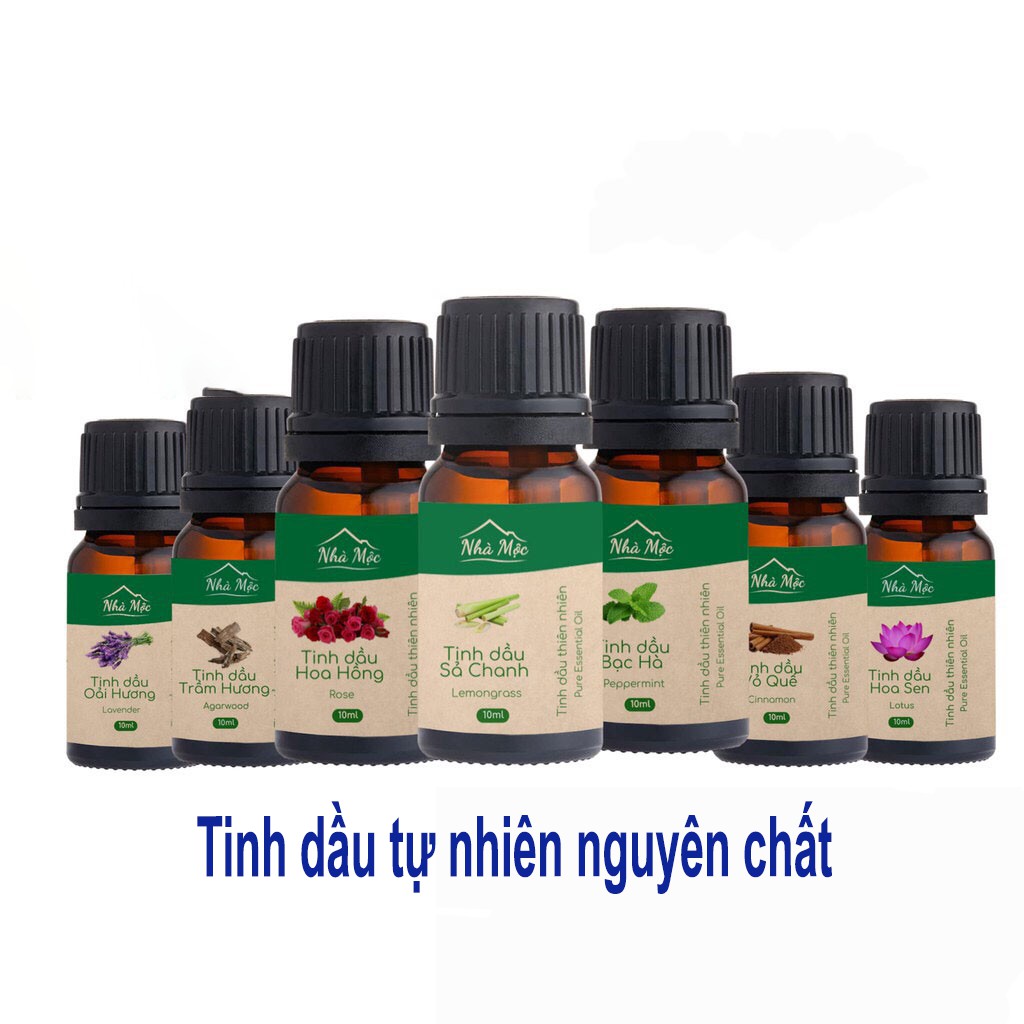 Tinh Dầu Nguyên Chất Tự Nhiên, tinh dầu Quế, Tràm, Sả Chanh, Bạc Hà, Trầm Hương chai 10ml TDTN