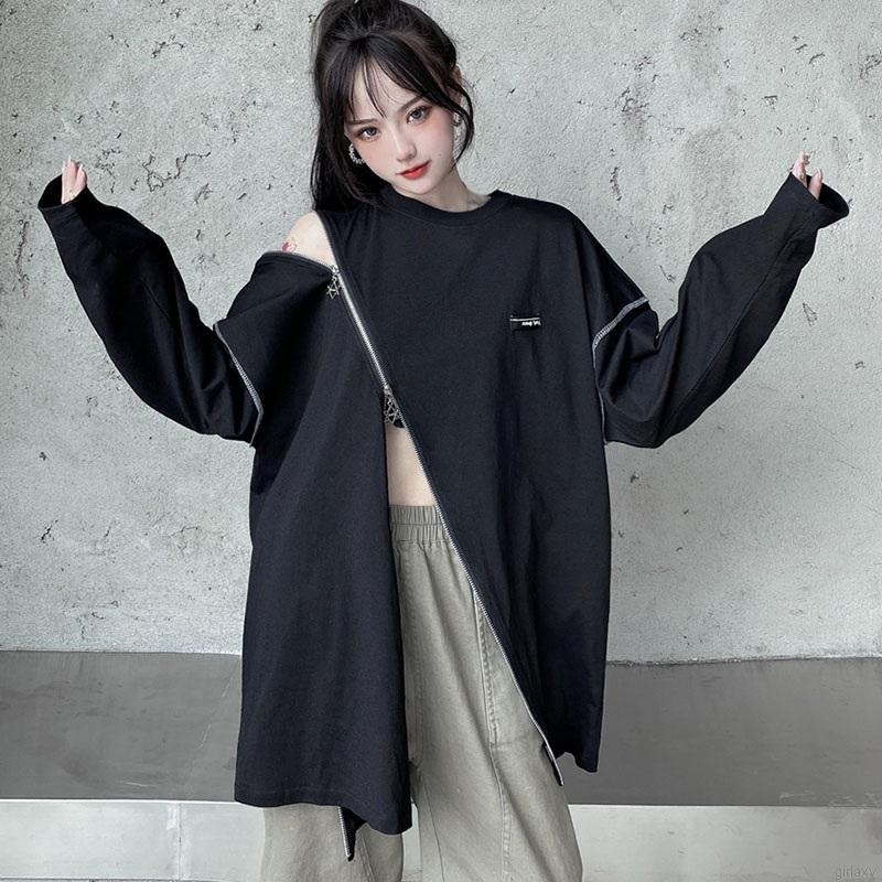 Áo Sweater Nữ Tay Dài Có Dây Kéo Phong Cách Hàn Quốc | BigBuy360 - bigbuy360.vn