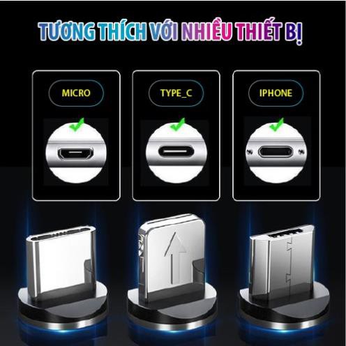 [ Giá Sỉ ] Cáp Sạc 3 Đầu đa năng IPhone - Micro Usb - Type C Dây Dù Chống Đứt Dài 1M