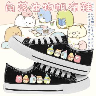 Giày canvas cổ thấp mềm mại in họa tiết graffiti thời trang cho nam và nữ