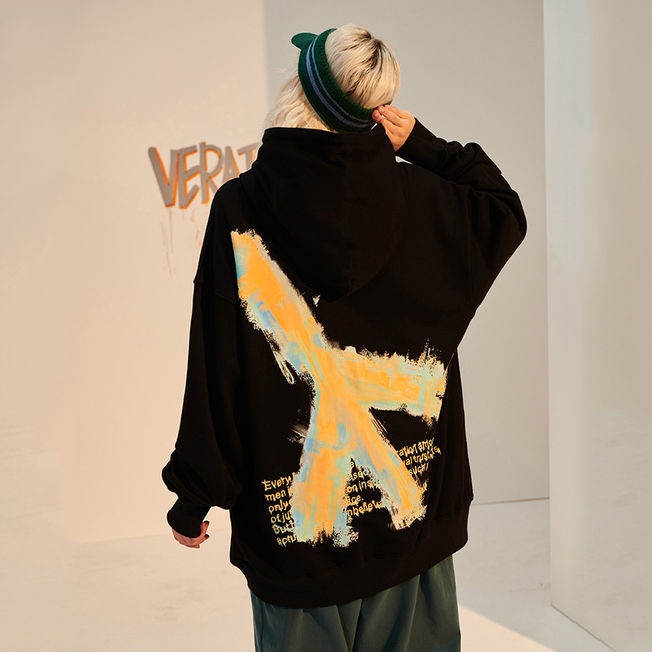 Áo Hoodie Có Mũ Trùm In Họa Tiết Thời Trang Hàn Quốc Hip-hop Cá Tính