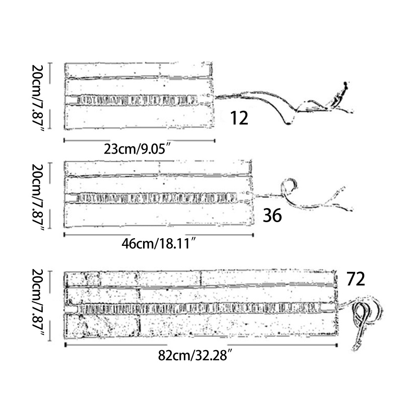 Túi Đựng Bút Chì Bằng Vải Canvas Có Thể Cuộn Tròn Tiện Dụng Cho Họa Sĩ / Giáo Viên