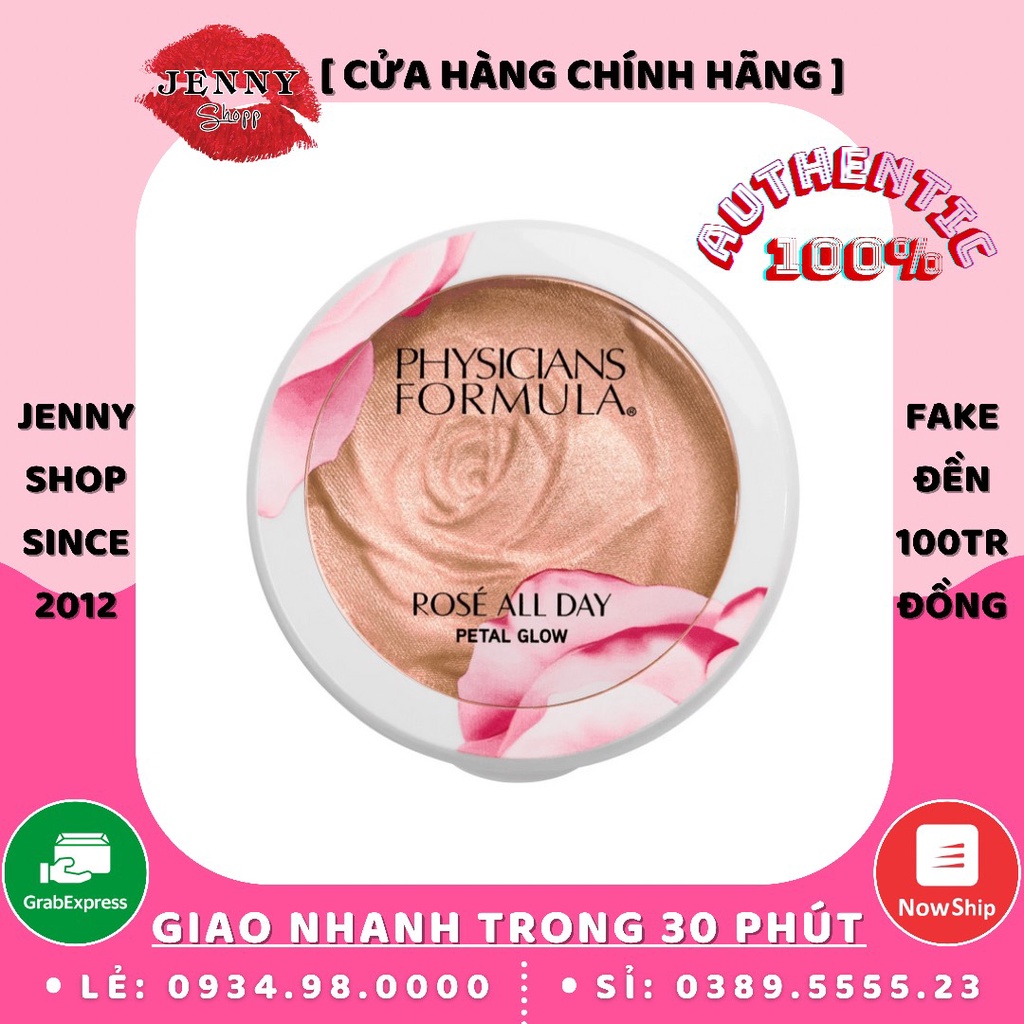 Phấn Highlight Bắt Sáng Physicians Formula Rose All Day Patel Glow