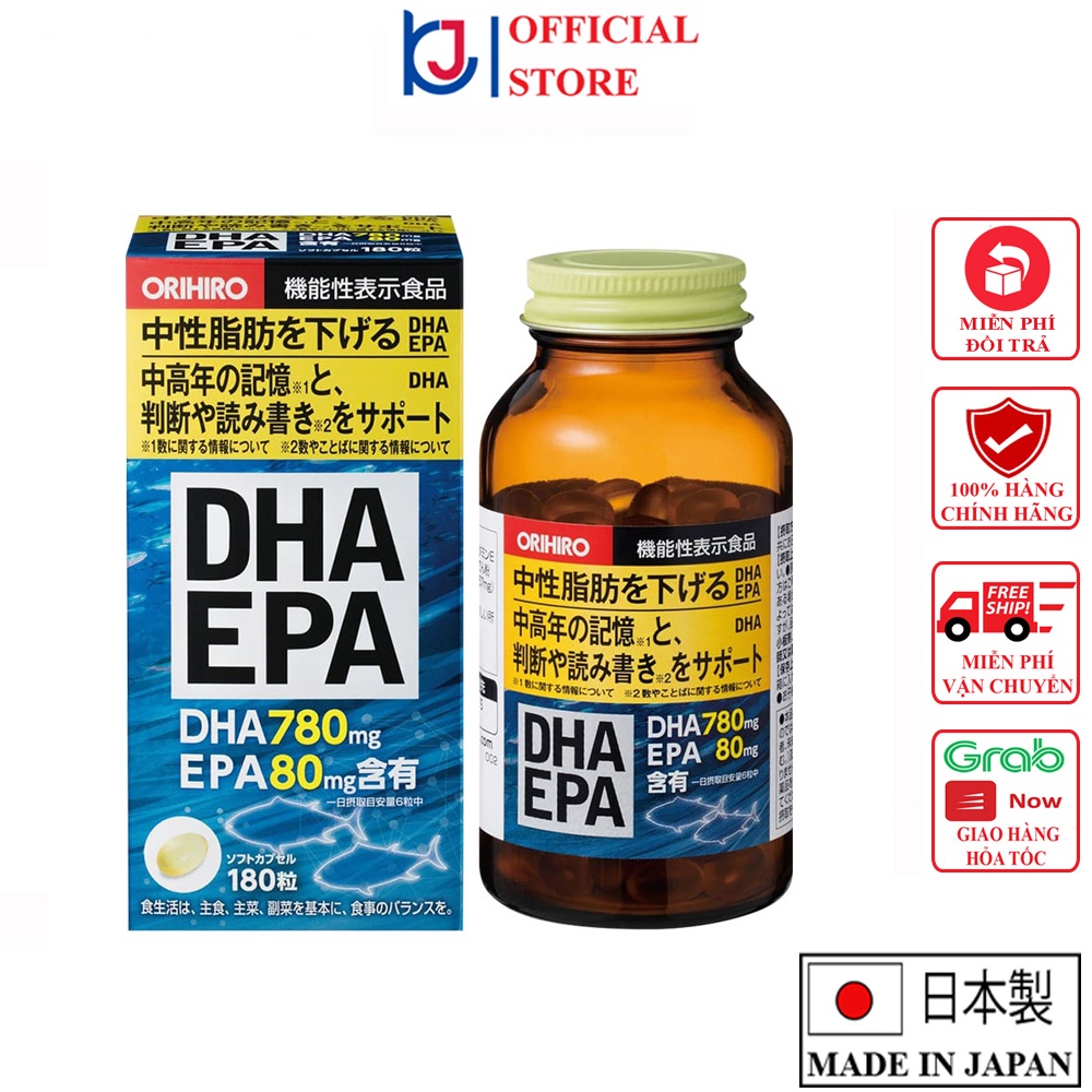 Viên uống bổ não DHA EPA Orihiro (180 viên)