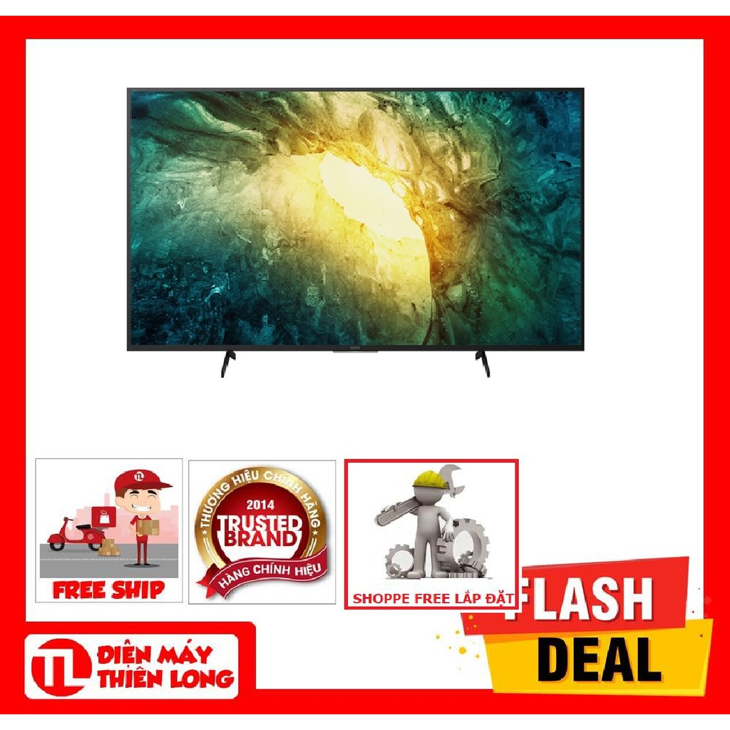 65X7500H - MIỄN PHÍ CÔNG LẮP ĐẶT - Android Tivi Sony 4K 65 inch KD-65X7500H Mới 2020