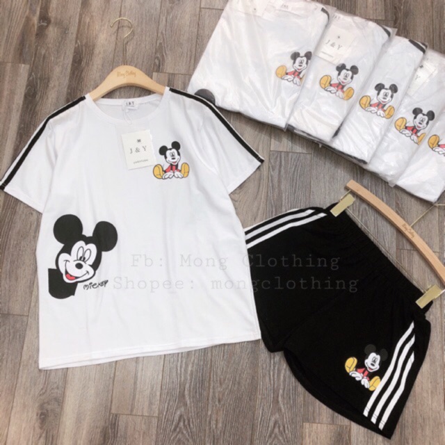 Set ba vạch chuột Mickey áo kèm quần.