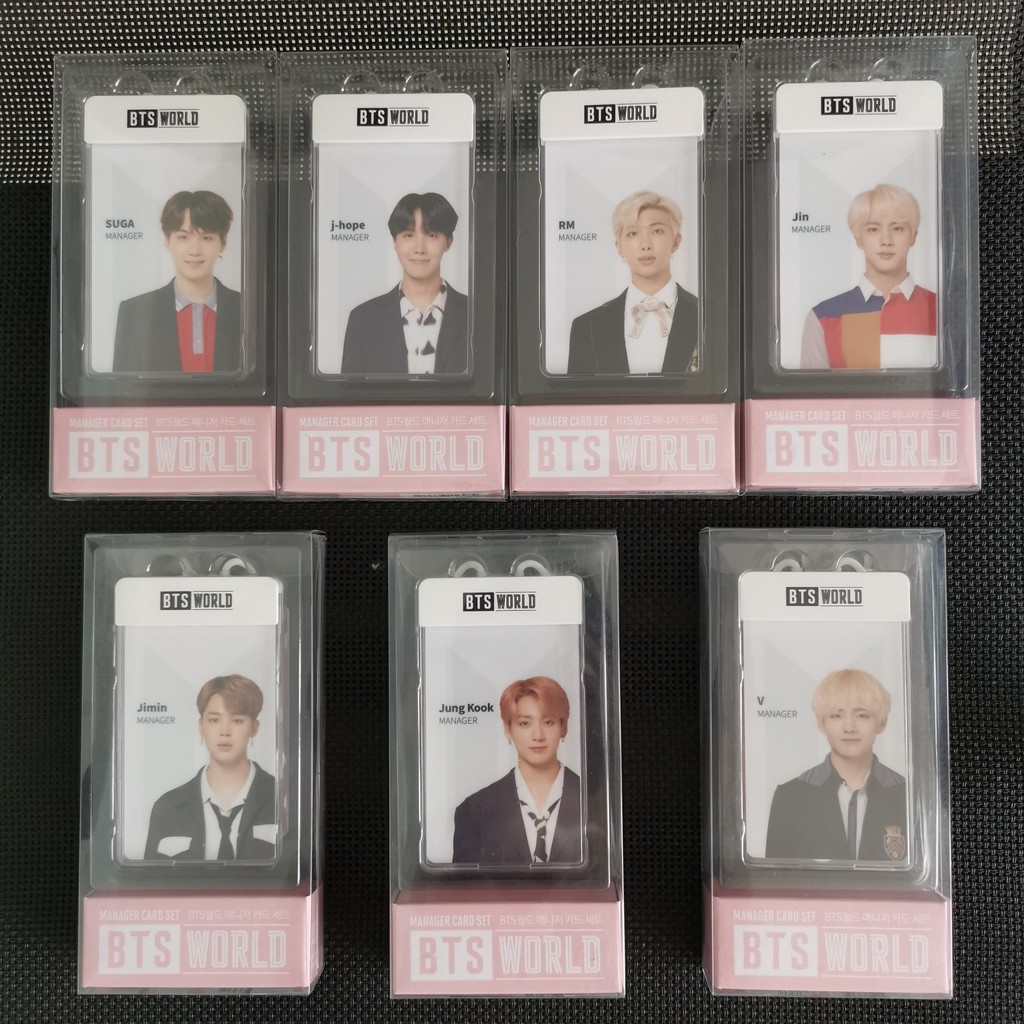 [Hàng sẵn] THẺ ĐEO MANAGER CARD SET Bangtan WORLD OFFICIAL (K85)