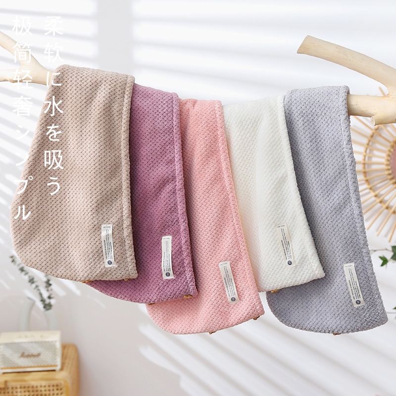 Khăn Quấn Tóc Bằng Sợi Micro Thấm Hút Nước Tiện Dụng Cho Nữ