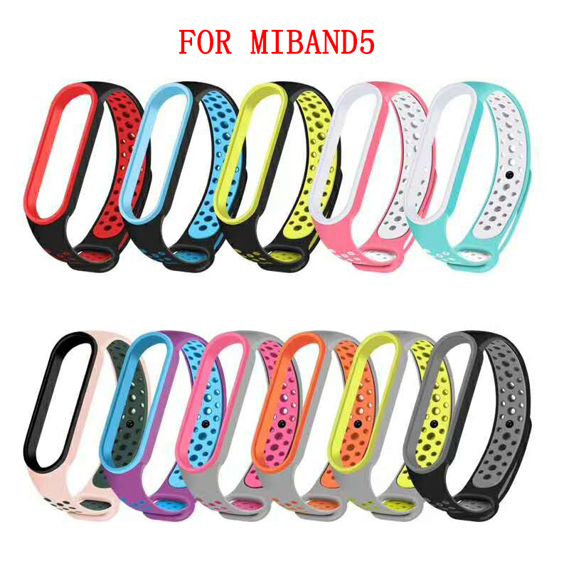 Dây Đeo Silicone Chống Mồ Hôi Cho Đồng Hồ Thông Minh Xiaomi Mi Band 3 / 4 / 5