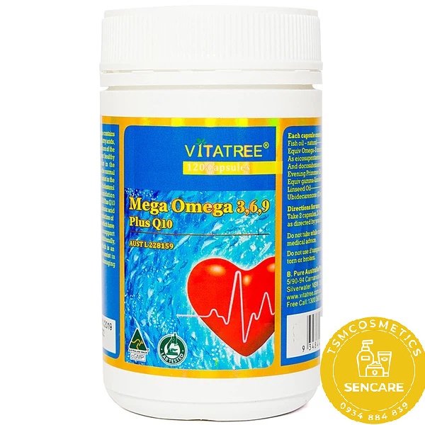 [VITATREE] MEGA OMEGA 3,6,9 PLUS Q10 HỖ TRỢ TIM MẠCH OMEGA 3 6 9