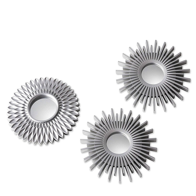 Gương Treo Tường Trang Trí Nội Thất 3 Món Màu Bạc Sang Trọng