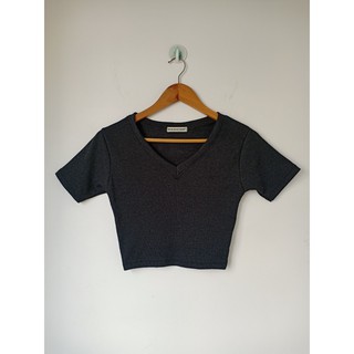 THF ÁO CROPTOP CỔ TIM THUN GÂN