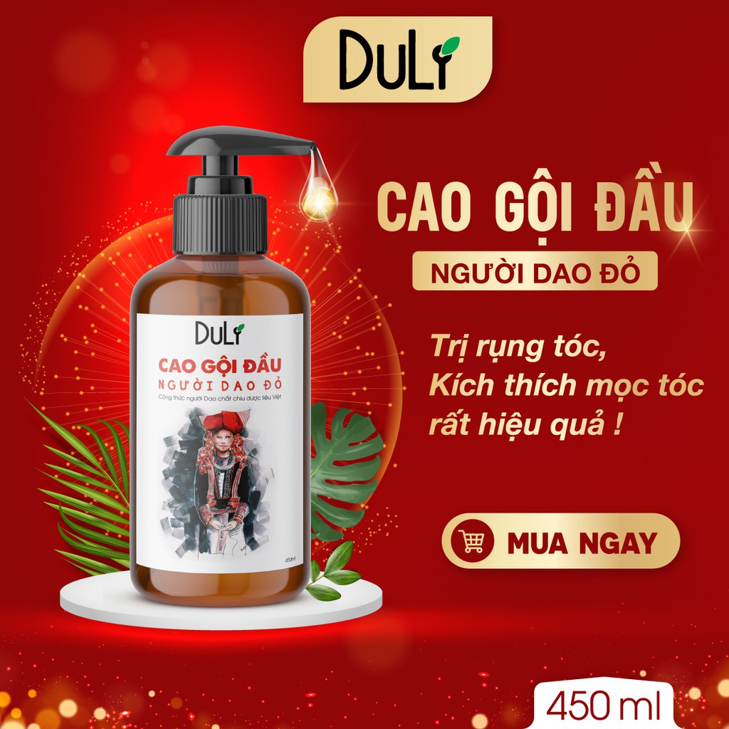 CAO DẦU GỘI THẢO DƯỢC DULIVE NGƯỜI DAO ĐỎ - 450ML NGỪA RỤNG TÓC