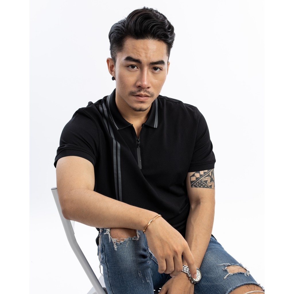 Áo Polo nam cổ bẻ phối RICOT vải cá sấu Cotton xuất xịn,chuẩn form, sang trọng - thanh lịch - POLOMAN | BigBuy360 - bigbuy360.vn