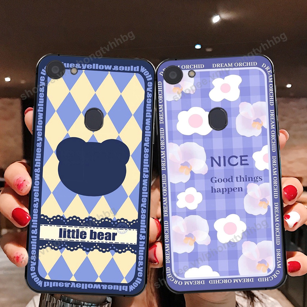 Ốp lưng Oppo F5 / F5 Youth / F7 / F7 Youth trái tim gấu mặt cười cao cấp thể thao cute