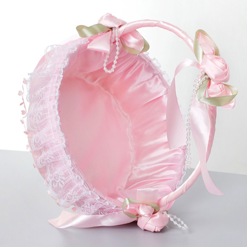 Giỏ Hoa Bằng Ren Nhiều Màu Sắc Dùng Trang Trí Đám Cưới