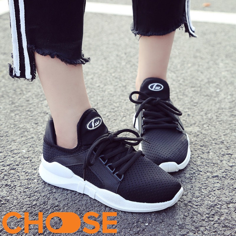 Giày Nữ Sneaker Vải Choose Cột Dây Siêu Nhẹ Tăng Chiều Cao G23K8