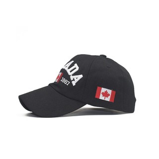 Unisex Canada Cờ Cotton Mũ Bóng Chày Mũ Thêu Cho Nam Nữ Có Thể Điều Chỉnh Bố Nón Chụp Lại