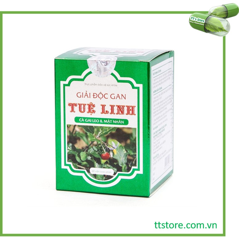 Giải độc gan Tuệ Linh (Hộp 60 viên) - Cà gai leo, mật nhân