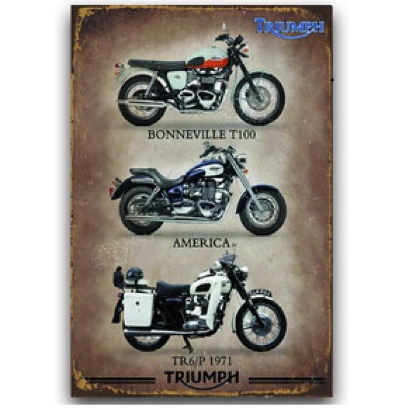 30x40cm Tranh thiếc decor XE Ô TÔ, XE MÔ TÔ trang trí retro vintage cho quán cafe, bar club, quán nhậu, nhà hàng