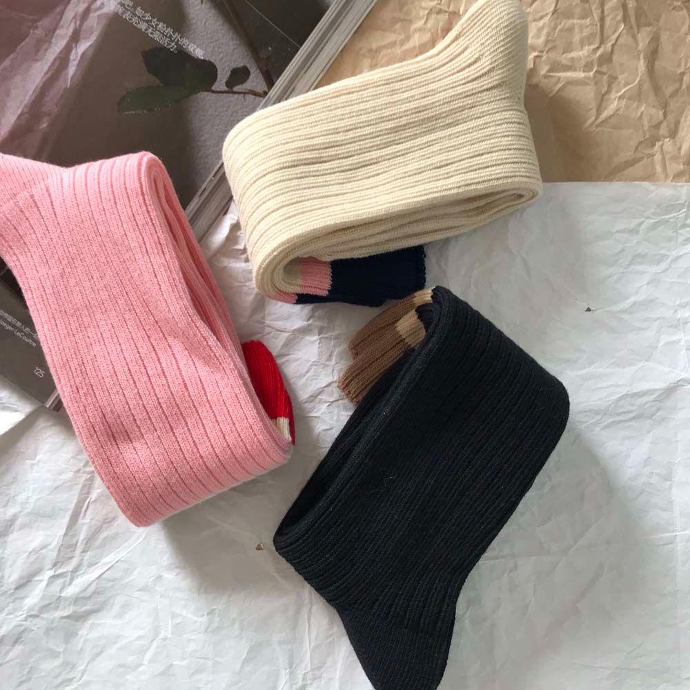 AROMA Vớ Dệt Kim Họa Tiết Kẻ Sọc Màu Sắc Ngọt Ngào Phong Cách Harajuku Nhật Bản Thời Trang Cho Nữ