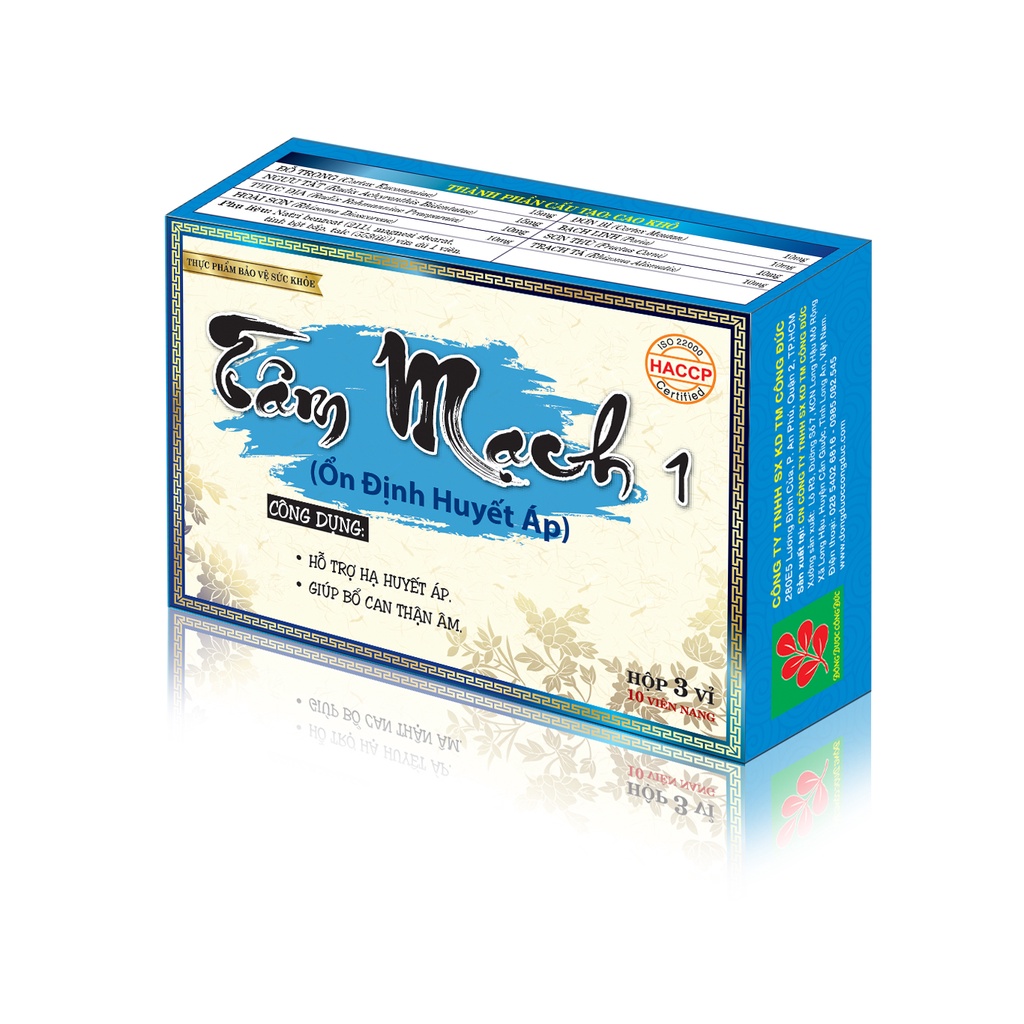 TÂM MẠCH 1 (ỔN ĐỊNH HUYẾT ÁP) - ĐÔNG DƯỢC CÔNG ĐỨC - BS ĐỨC (0971736824)