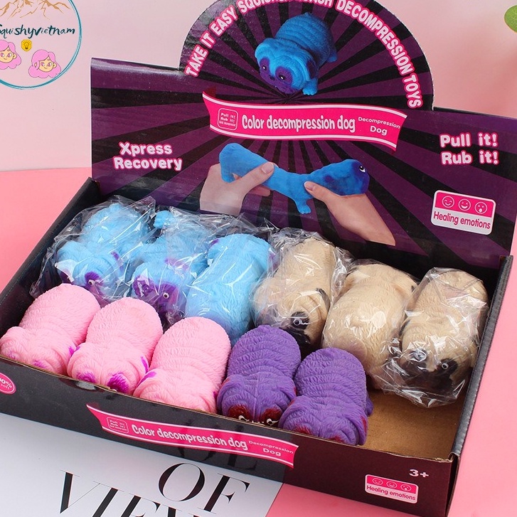 SQUISHY Con Chó PUG chó Pitbull Cát Kéo dài cực đáng yêu hot tiktok bóp xả stress giảm căng thẳng