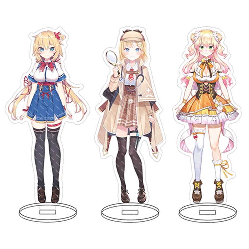 Mô hình nhân vật Anime HOLOLIVE Vtuber hai mặt có giá đỡ để bàn trang trí