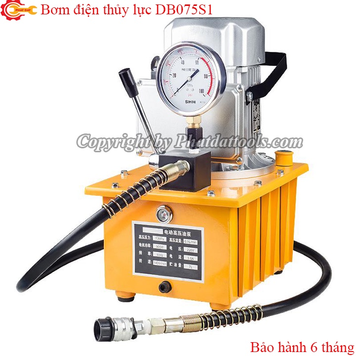 Bơm Điện Thủy Lực DB075S1 - Bộ nguồn thủy lực công suất 750W - Van cơ 1 đường dầu