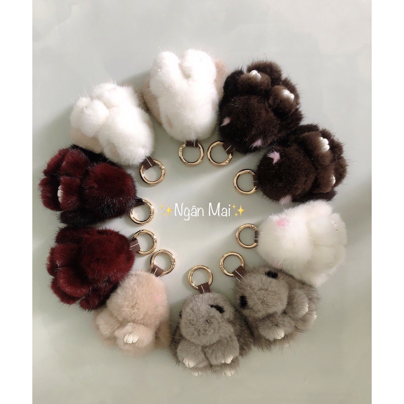 SẮN Charm thỏ treo túi/ móc khoá siêu iu loại 1