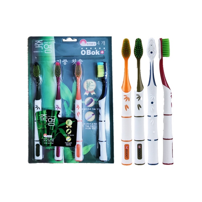Set 4 Bàn Chải Than Tre Hàn Quốc