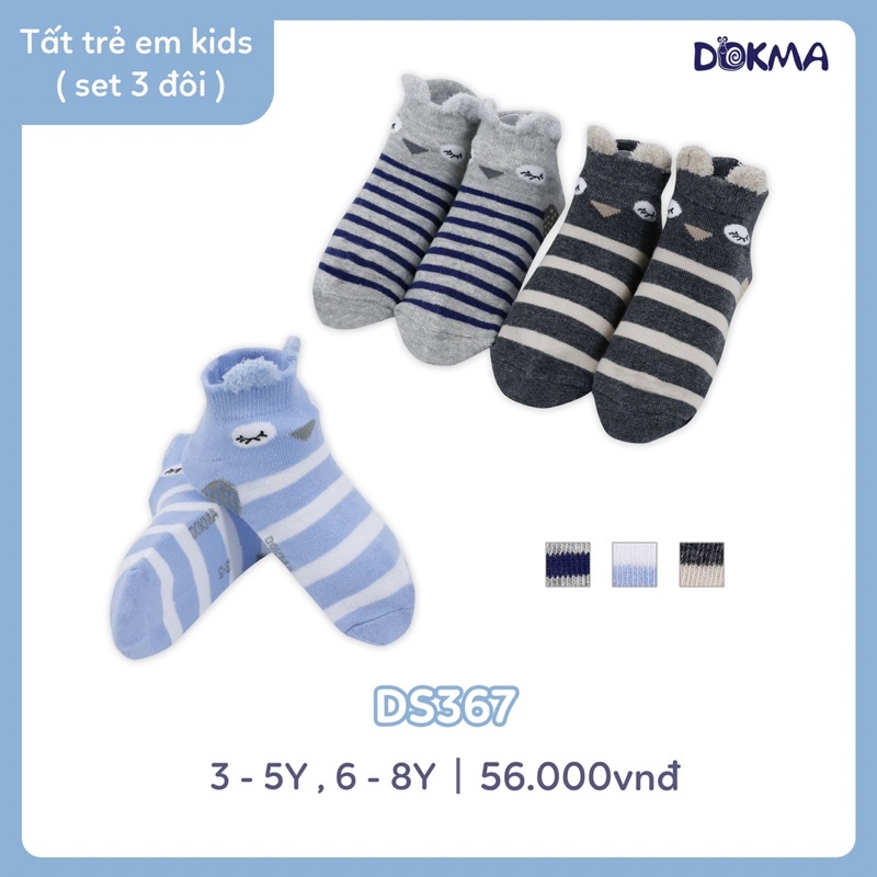Set 3 đôi tất cotton Dokma siêu mềm, mịn